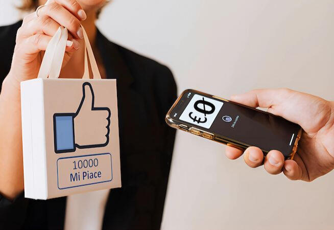 I like di Facebook, sono finti risultati che servono solo per soddisfare il tuo ego. Non hanno valore. Sacchetto pieno di Like di Facebook.